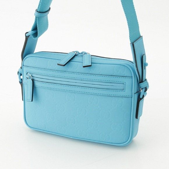 Gucci GG Effect Clutch Shoulder Bag Blue - Picture 2 of 6